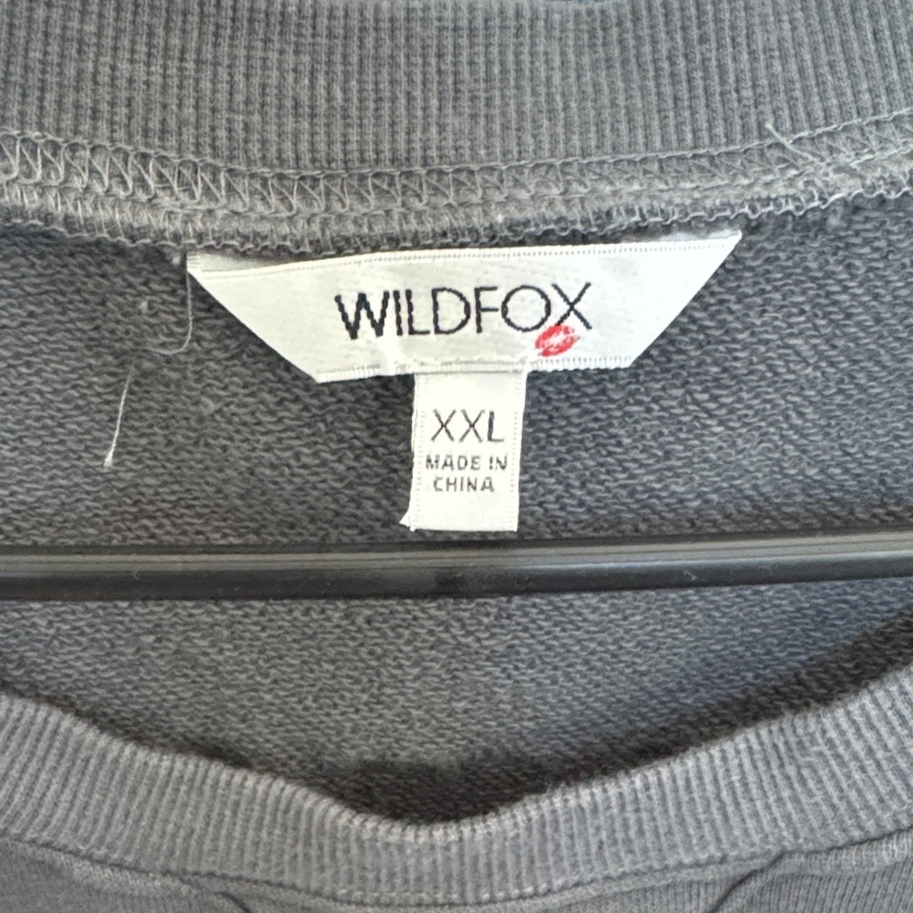 Wildfox Gray Sweatshirt with Pink Text - Picture 3 of 5